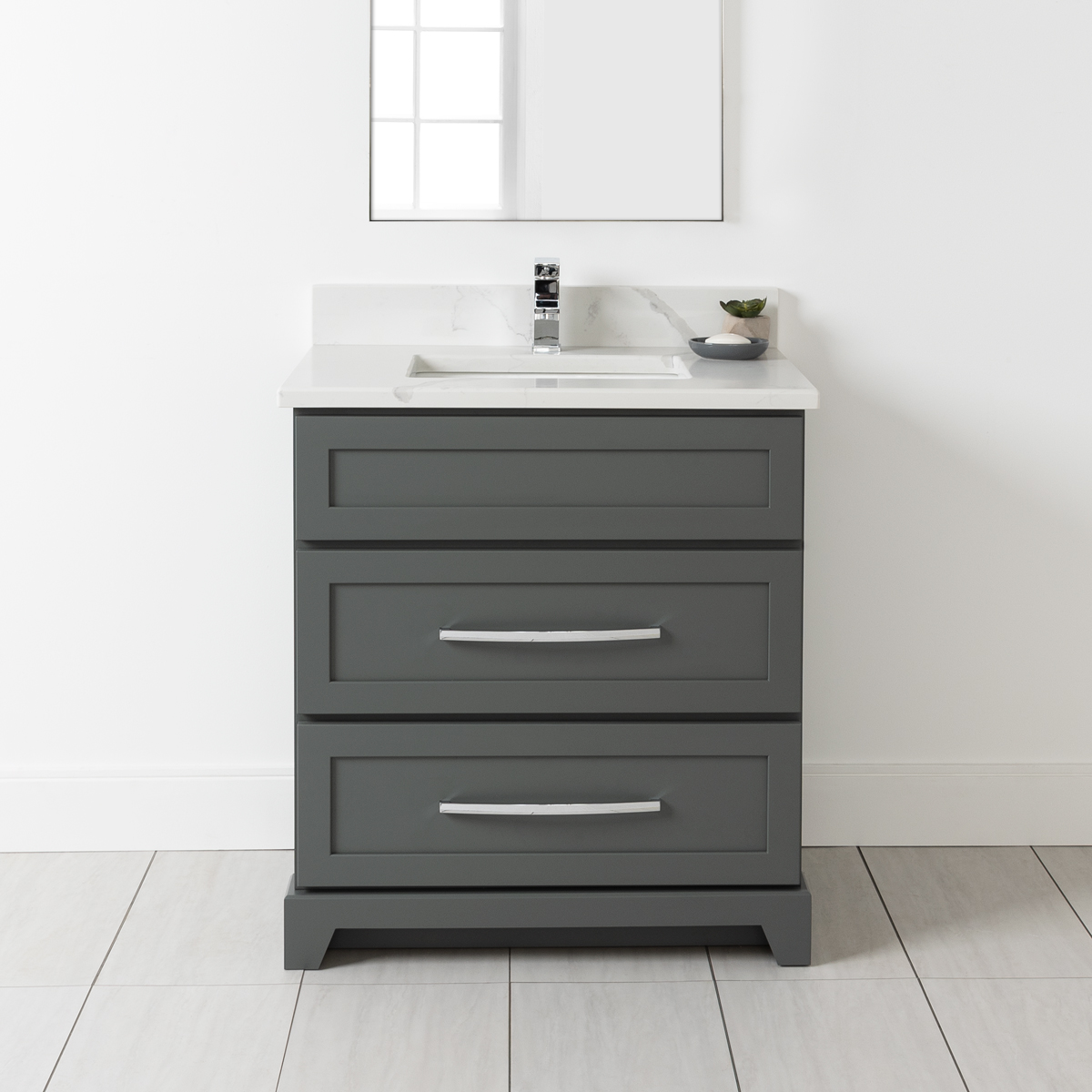 30" Moss Grey (Modern Shaker) Vanity