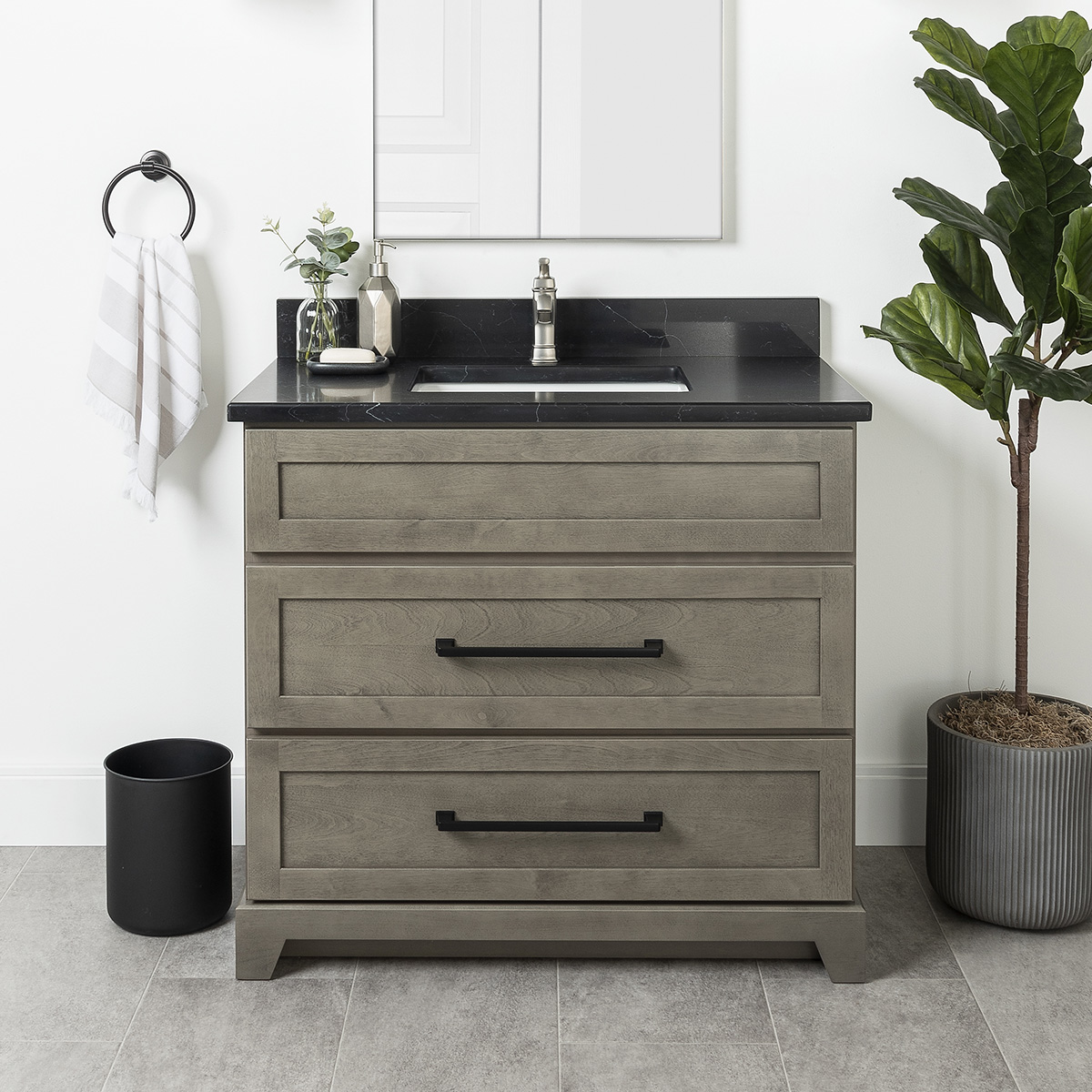 36" Dresser Style Summit (Modern Shaker) Vanity