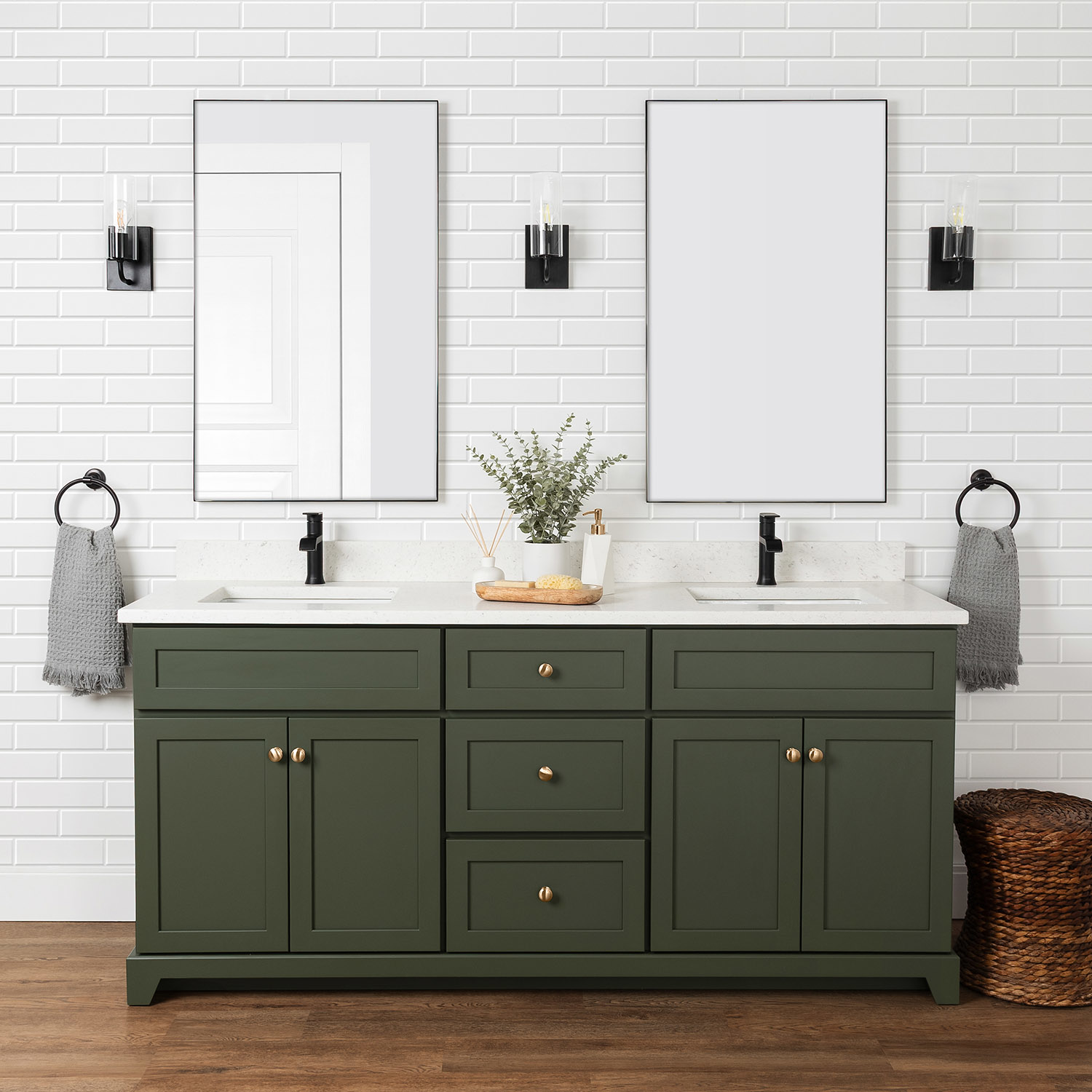 72" Alpine (Modern Shaker) Vanity