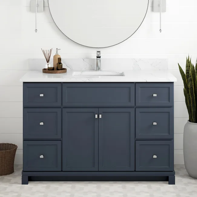 48" Navy Grey (Stepped) Vanity